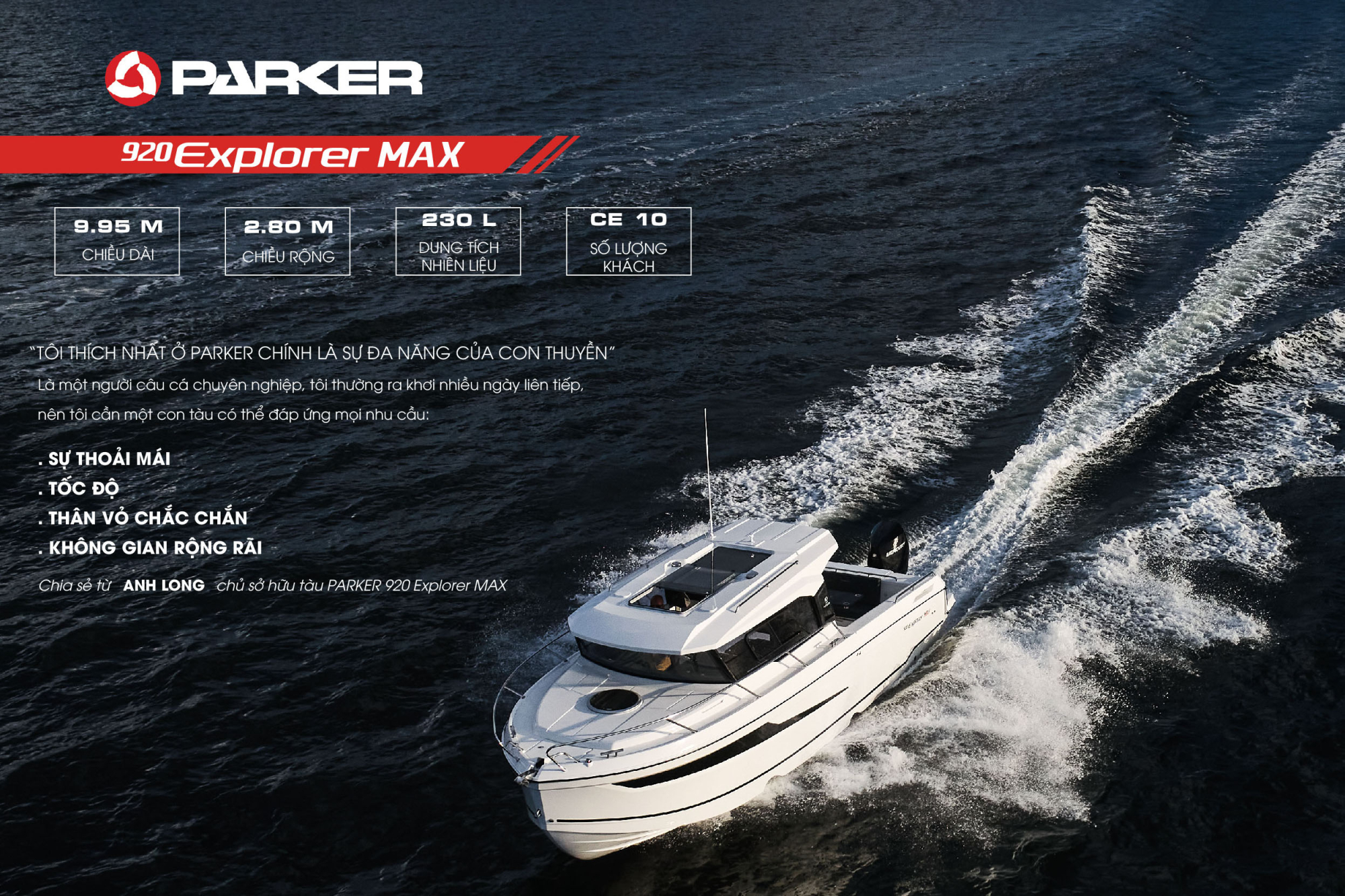 Du thuyền PARKER 920 Explorer MAX